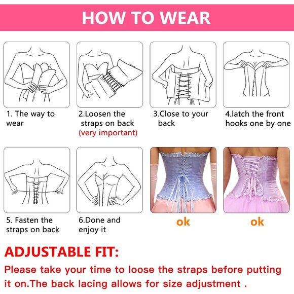 Women's Frost Purple Corset Tops Bustier Lingerie Lace Waist Push Up Bodysuit - Picture 8 of 8